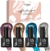 Mylee Gel Nagellak Set 4x10ml [Glitterati] UV/LED Gellak Nail Art Manicure Pedicure, Professioneel & Thuisgebruik - Langdurig en gemakkelijk aan te brengen