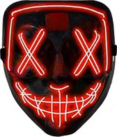 Springos Masker - Halloween - LED-Licht - Lichtgevend - Rood/Zwart