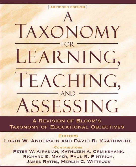 Taxonomy for Learning Teaching & - cover