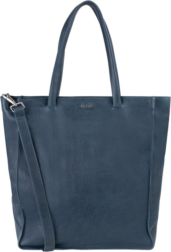 Legend Dames Tas - Shopper - 100% Leer - Carpi - Blauw