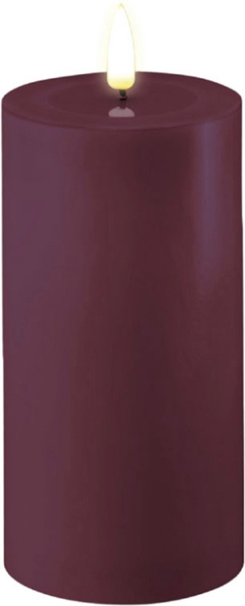 Deluxe Homeart LED CANDLE REAL FLAME VIOLET Ø7.5CM x 15CM