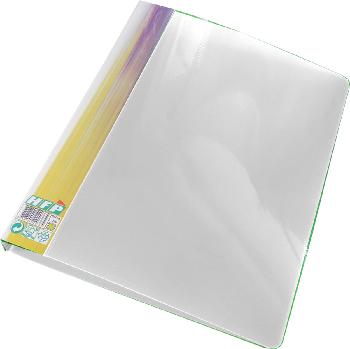 20x EXXO-HFP - #21861 - Stevige PP Ringband - A4 2-D Ring 35mm Rugbreedte - Kleurloos