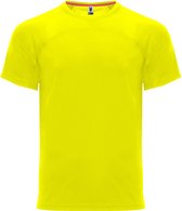 Fluor Geel 3 Pack unisex snel drogend Premium sportshirt korte mouwen 'Monaco' merk Roly maat 3XL