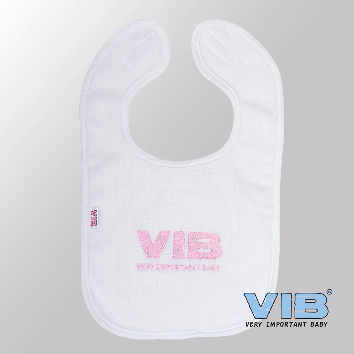 Goedkoopste VIB® - Slabbetje Luxe velours - VIB Pink - Babykleertjes - Slabbetjes - zwangerschap aankondiging - baby aankondiging