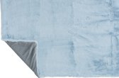 J-Line Plaid Cutie - Fleece Deken – Polyester – 180x130 cm – Lichtblauw