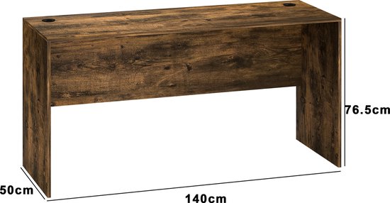 Bureau - laptoptafel - 140 cm breed en 50 cm diep - Meubel Plein