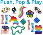 POP IT® Fidget Toys Package - 6 pièces - Pop It Bean - Simple Dimple - Snapperz - Fidget Pad