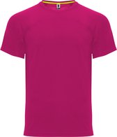 Fuchsia 2 Pack unisex snel drogend Premium sportshirt korte mouwen 'Monaco' merk Roly maat XXL