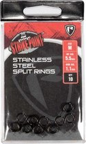 Fox Rage Strike Point Stainless Steel Split Rings (10 pcs) - Maat : Large - Int Dia 7.2mm - Wire Dia 1.3mm