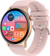 DrPhone DTX Ultra2 – 1.43 Inch AMOLED Smartwatch – Smartwatch Met Mobiele App – Always On Smartwatch – Volledige Belfunctie – Zuurstof/Hartslag/Bloeddruk meter – Rosegoud/Goud