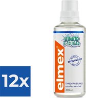 Elmex Junior Tandspoeling met Aminfluoride 6-12 Jaar 400 ml - Voordeelverpakking 12 stuks