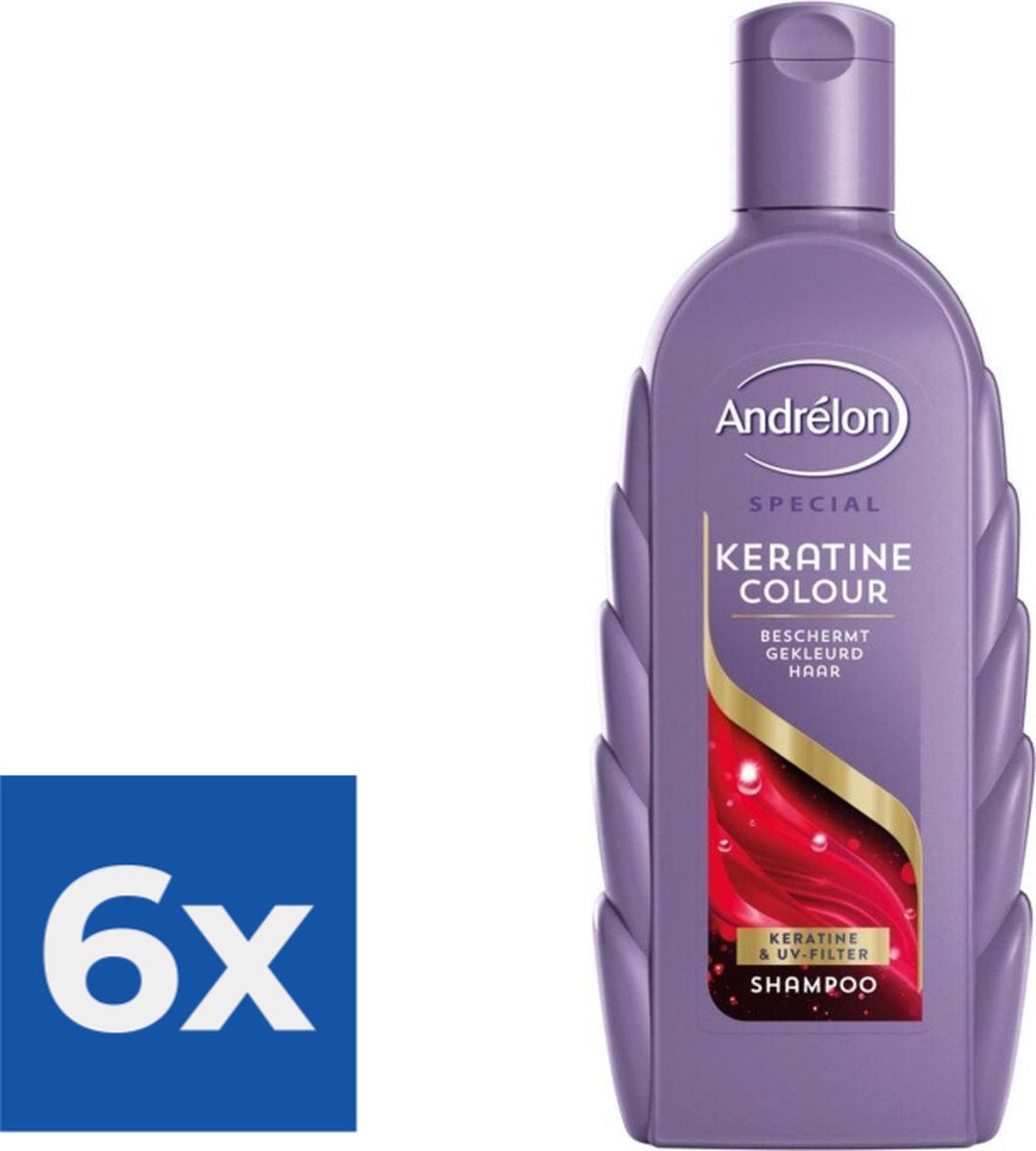 Andrélon Shampoo Keratine Colour 300 ml Voordeelverpakking 6 stuks