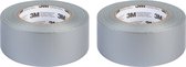3M Textile Tape Duct Tape - Set de 2 pièces - Grijs - 50 mx 50 mm - 60 °C