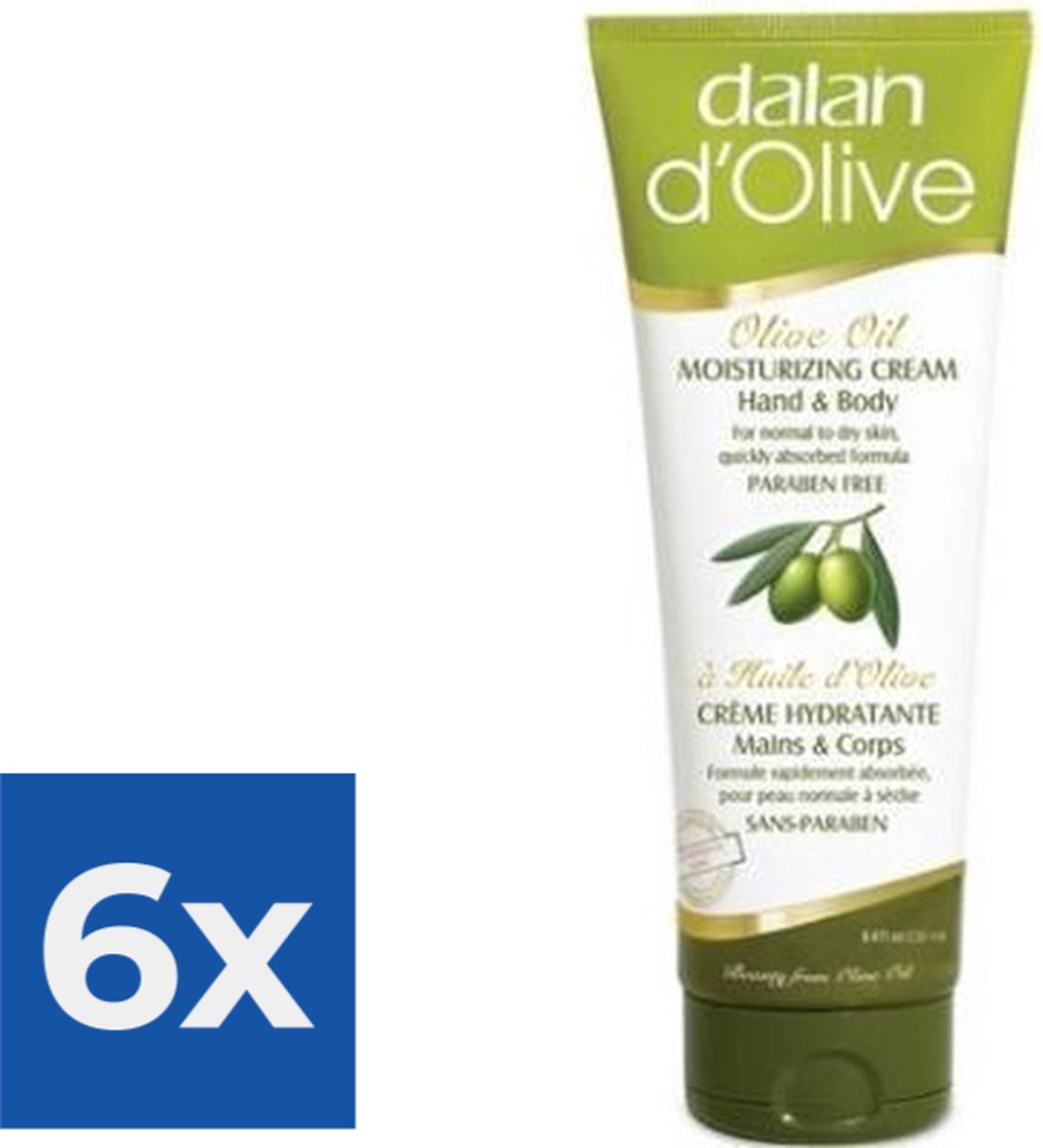 Dalan d’Olive - Hand & Bodycrème 250ml - Voordeelverpakking 6 stuks