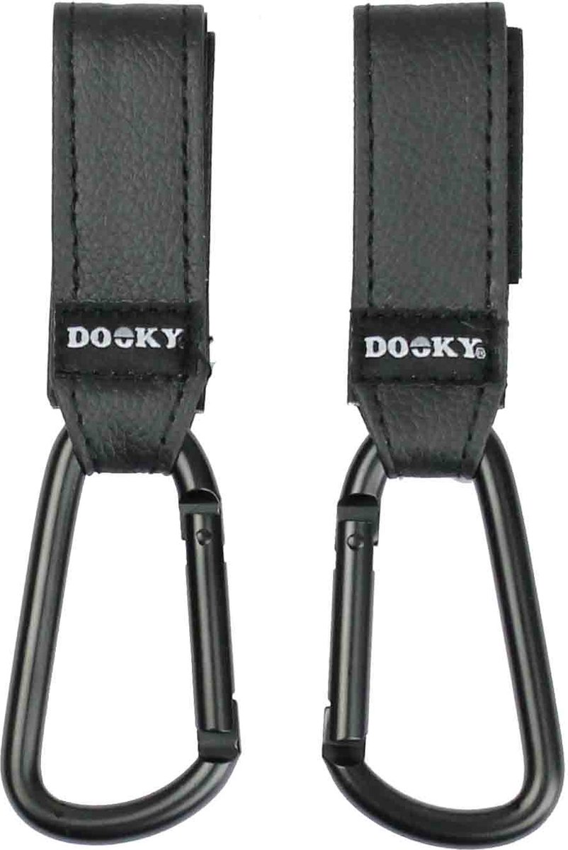 Dooky Buggy/Kinderwagen Haak klein 2 stuks - Zwart - Dooky®