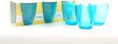 Anno 1588 - Waterglazen - Blauw glas - Waterglas 280 ml - Set van 12
