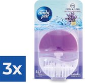 Ambi Pur Toiletblok Starterkit 5in1 Lavender & Rosemary - Voordeelverpakking 3 stuks
