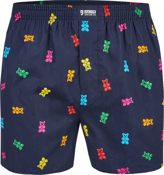 Happy Shorts Wijde Boxershort Heren Gummy Bears Blauw - Losse boxershort - Maat XL
