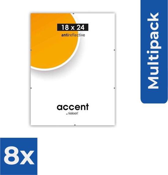 Nielsen Clipframe 6834001 Anti-Reflex 18x24 cm - Fotolijst - Voordeelverpakking 8 stuks