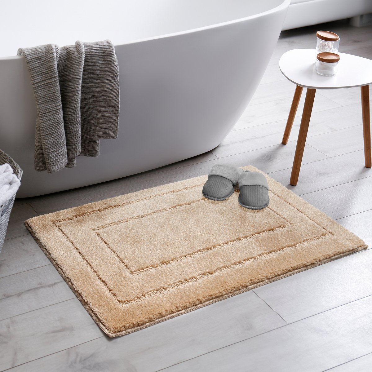Muratap Badmat Antislip - Douchemat Toiletmat Wasbaar Waterabsorberend - Beige- 60x180CM