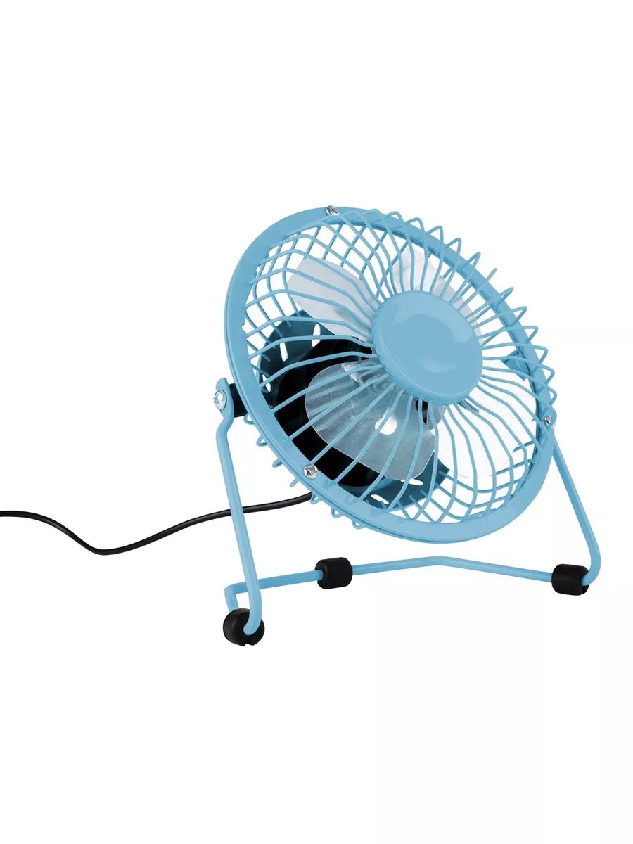 Bureauventilator - Ventilator USB - Draagbare USB Bureauventilator - Tafelventilator - Portable Fan - Koeler - Cooler - Blauw