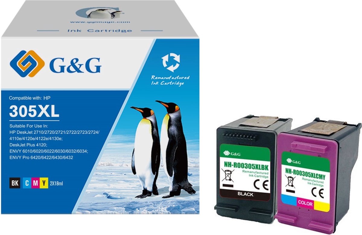 Genuine HP 305XL/ HP305 Ink Cartridges BK Color for HP Envy Pro 6432e LOT