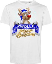 T-shirt Zwolle | Foute Kersttrui Dames Heren | Kerstcadeau | Pec Zwolle supporter | Wit | maat L