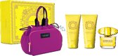 Versace Yellow Diamond Giftset - 90 ml eau de toilette spray + 100 ml showergel + 100 ml bodylotion + toilettas - cadeauset voor dames