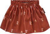 Your Wishes Art Skirt - Plooirok - Roodbruin - Meisjes - Maat: 86/92