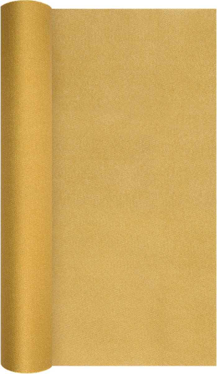 Kerst tafelloper / placemat goud en servetten set goud en herten bol