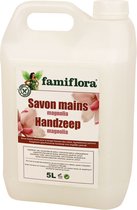 Recharge de savon pour les mains Famiflora magnolia - Pack vrac de 5 litres - Flacon de savon sans pompe