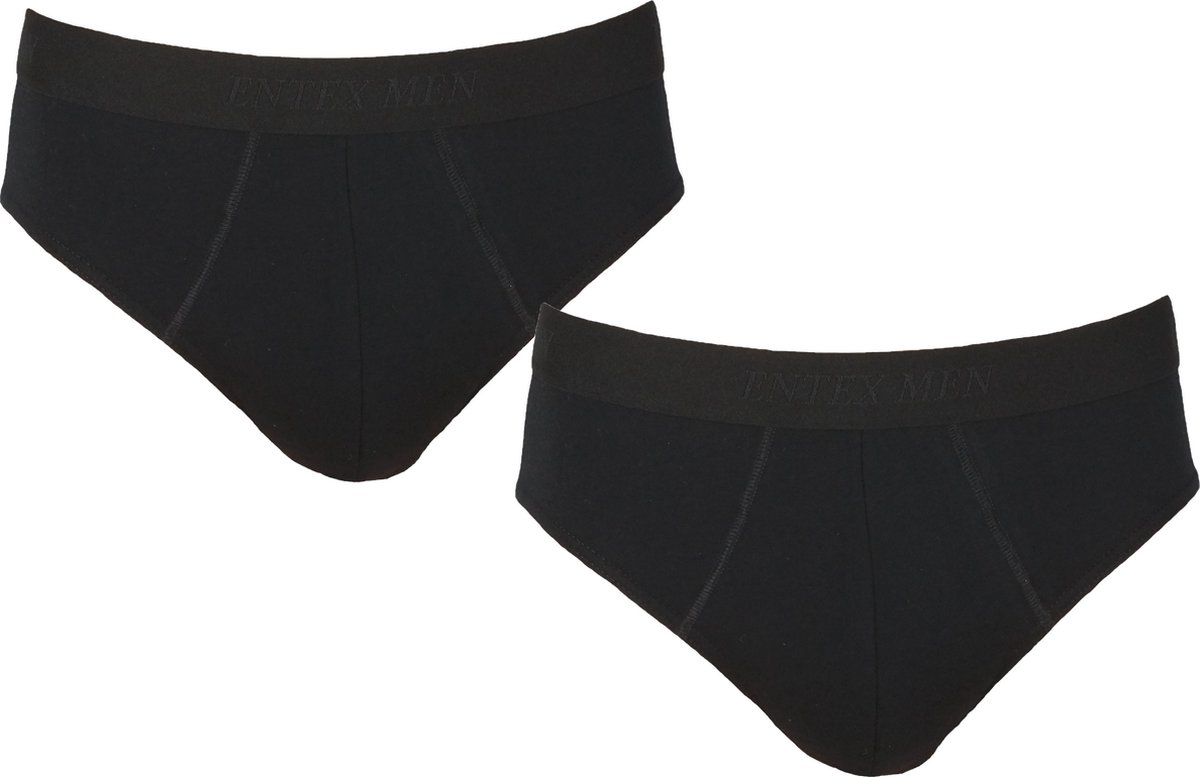 2-pack Heren katoenen slip Entex Zwart - maat XL