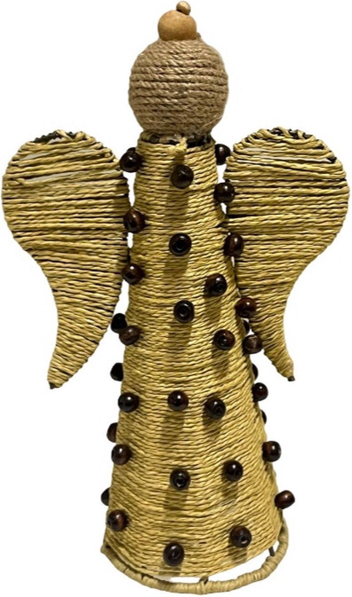 Home Society - Decoratieve engel 'Juttah' (Bruin, Maat M)