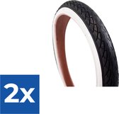 Deli Tire Buitenband SA-206 16 x 1.75 zw wit - Voordeelverpakking 2 stuks