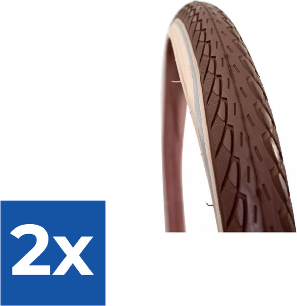 Deli Tire Buitenband SA-206 24 x 1.75 br creme refl - Voordeelverpakking 2 stuks