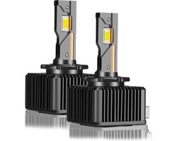 TLVX D1S Perfect Fit LED Canbus lampen 16.000 Lumen 6000k Helder Wit (set 2 stuks) - Plug and Play – CANBUS EMC - + 360% licht - LED CSP CHIPS - 96 Watt – D1S 35 watt Xenon HID vervanger - Dimlicht - Grootlicht - Koplampen - Autolamp - 12V