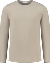 Purewhite - Heren Regular fit Knitwear Crewneck LS - Sand - Maat M