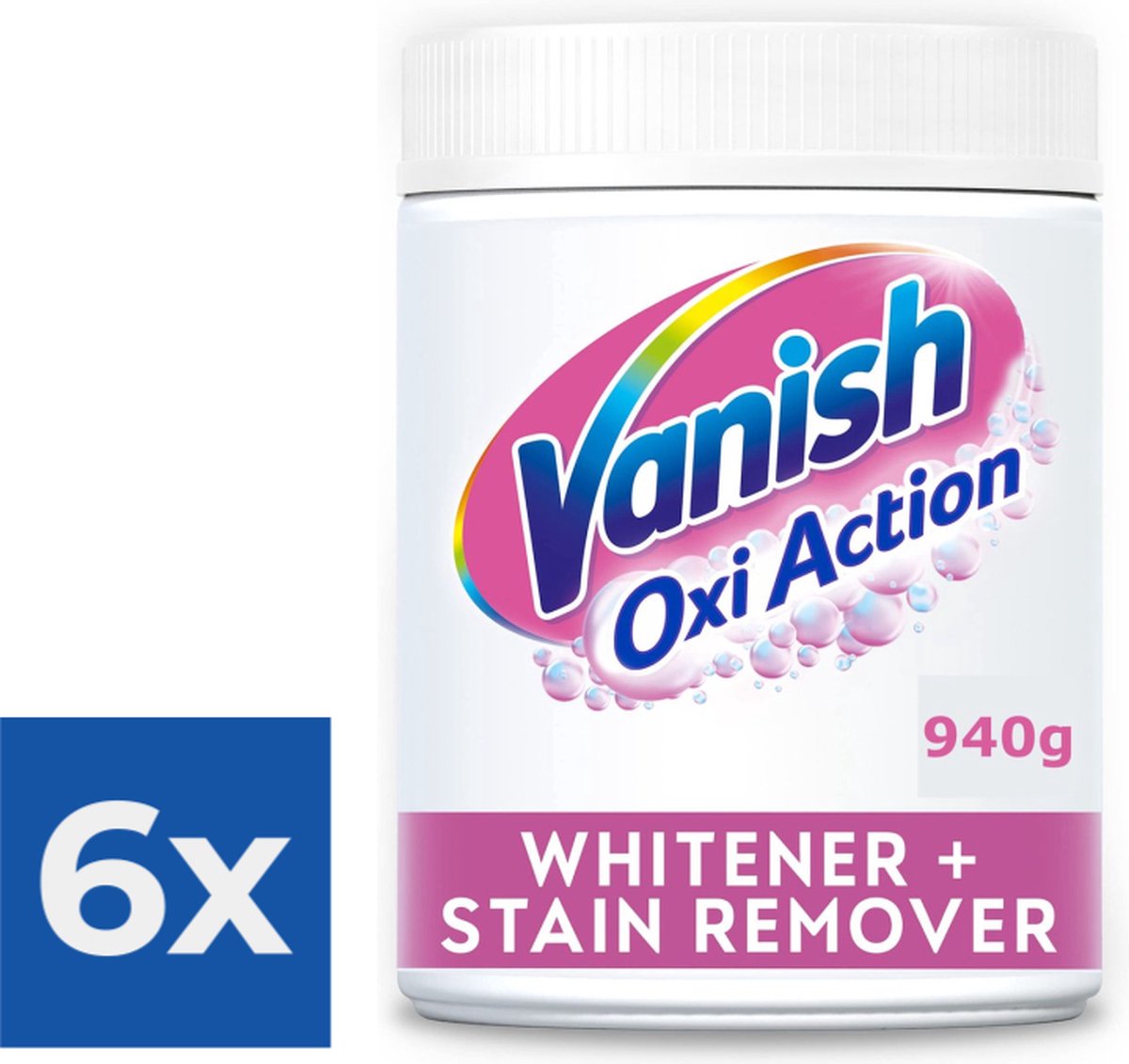 Goedkoopste Vanish - Oxi Action - Witte Was Vlekverwijderaar - Poeder - 940gram - Voordeelverpakking 6 stuks
