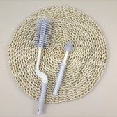 DutchStorks - Set de 3 brosses à biberons - Brosse à biberons rotative - Brosse de nettoyage des tétines - Résistante à la chaleur - Brosse à roseaux - Ensemble complet de nettoyage des Biberons - Accessoires de vêtements pour bébé pour nourrissons
