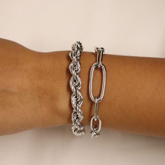 Amberta Sieraden - Echt 925 Sterling Zilver Armband - Kogelketting