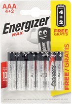 Energizer Energizer Max Power Lr03 Aaa Batteries Pack X 6 U