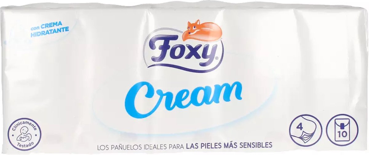 Foxy Cream Pañuelos Pieles Sensibles 10 X 9 U