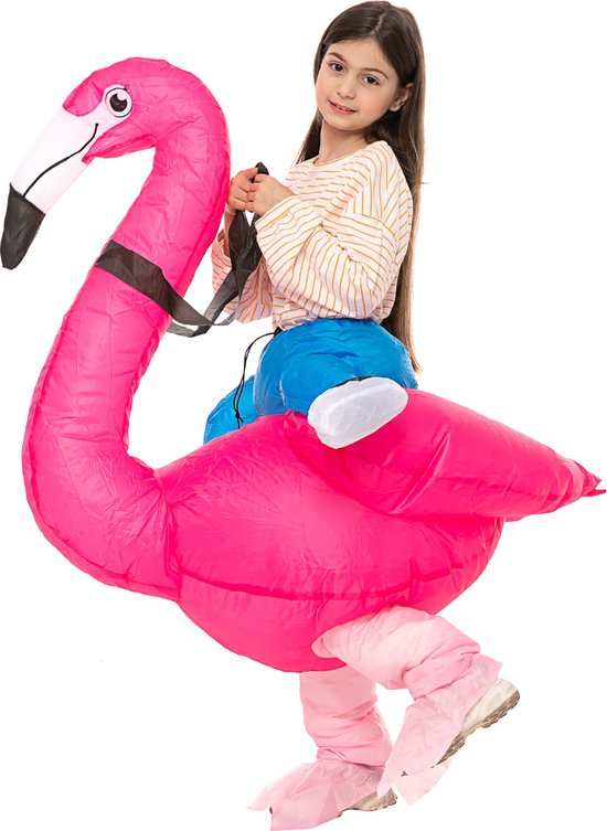Livano Halloween Outfit - Halloween Kostuum - Pak - Opblaasbaar Kostuum - Costume - Carnaval - Kinderen - Flamingo