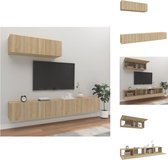 vidaXL TV-meubelset - Sonoma eiken - 100 x 30 x 30 cm - 3x - Kast