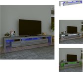 vidaXL TV-meubel Sonoma Eiken - 260x36.5x40 cm - LED-verlichting - Kast