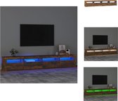 vidaXL TV-meubel - Hout - 240x35x40cm - RGB LED-verlichting - Kast