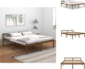 vidaXL Cadre de lit en bois - Chambre moderne - 180x200 cm - Marron miel - Lit
