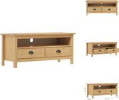 vidaXL Hill TV-meubel - Massief grenenhout - 110x40x47cm - Honingbruin - Kast