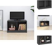 vidaXL tv-meubel Stereokast - grijs massief grenenhout - 70 x 33 x 42 cm (L x B x H) - Kast