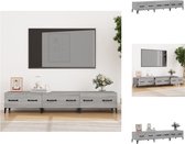 vidaXL TV-meubel - Grijs Sonoma Eiken - Media-kast met stevig materiaal - Voldoende opbergruimte - 150 x 34.5 x 30 cm - Kast